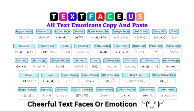 Cheerful Text Faces Or Emoticon ╰(‘‿’ )╯