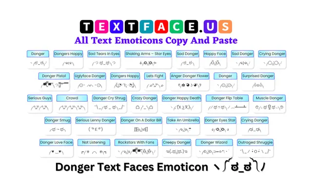 Donger Text Faces Emoticon ヽ༼ಠ_ಠ༽ﾉ