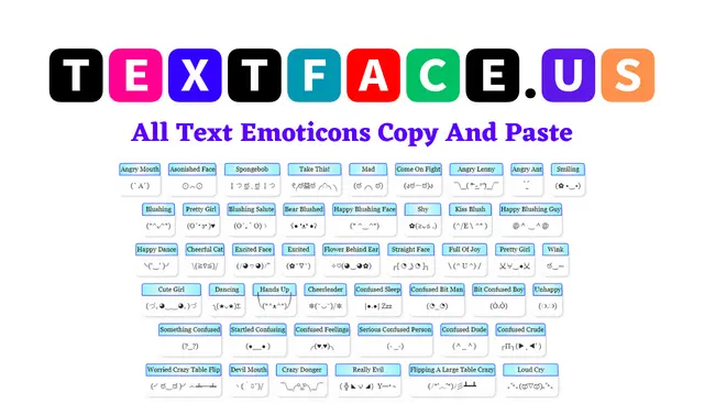 Text Face ︻デAll Text Emoticons Copy and Paste
