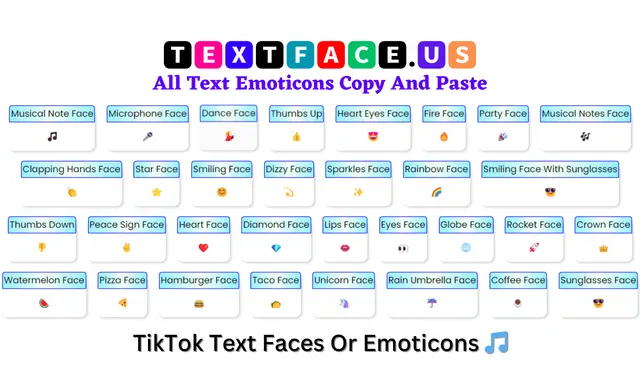 TikTok Text Faces Or Emoticons 🎵